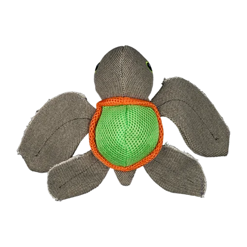 AnimAll GrizZzly Soft Squeaky Turtle Dog Toy, Green, 20x26x9 cm