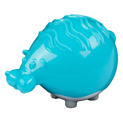 AnimAll GrizZzly Hippo Squeaky Dog Toy, Blue, 10x7 cm