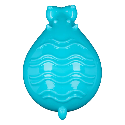 AnimAll GrizZzly Hippo Squeaky Dog Toy, Blue, 10x7 cm