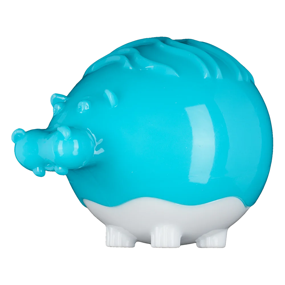 AnimAll GrizZzly Hippo Squeaky Dog Toy, Blue, 10x7 cm