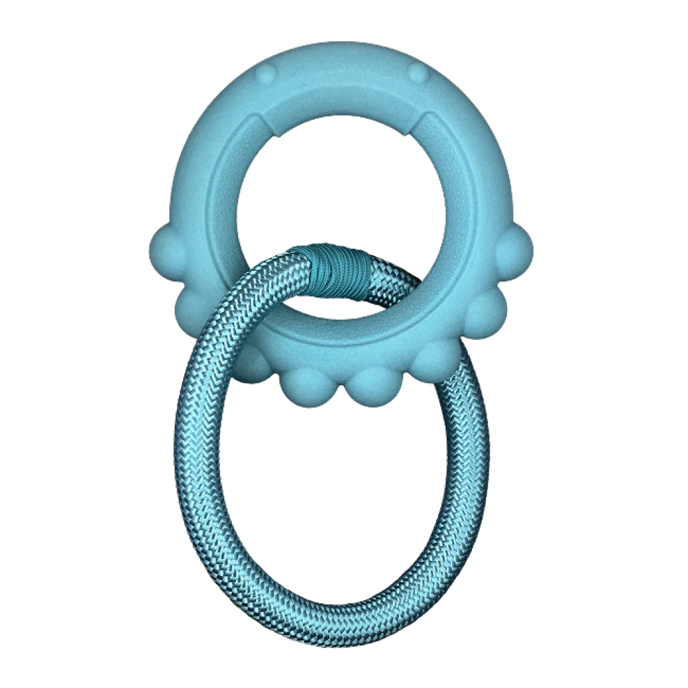 Іграшка AnimAll GrizZzly Baby, восьминіг з канатом, мʼятна, 13.5×12.8×2.6 см