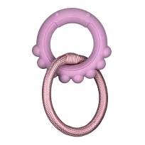 Іграшка AnimAll GrizZzly Baby, восьминіг з канатом, рожева лаванда, 13.5×12.8×2.6 см