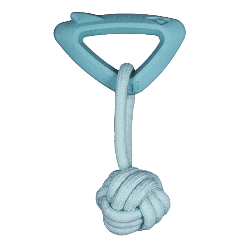 Іграшка AnimAll GrizZzly Baby, акула з канатом, мʼятна, 15.8×10.2×2.8 см