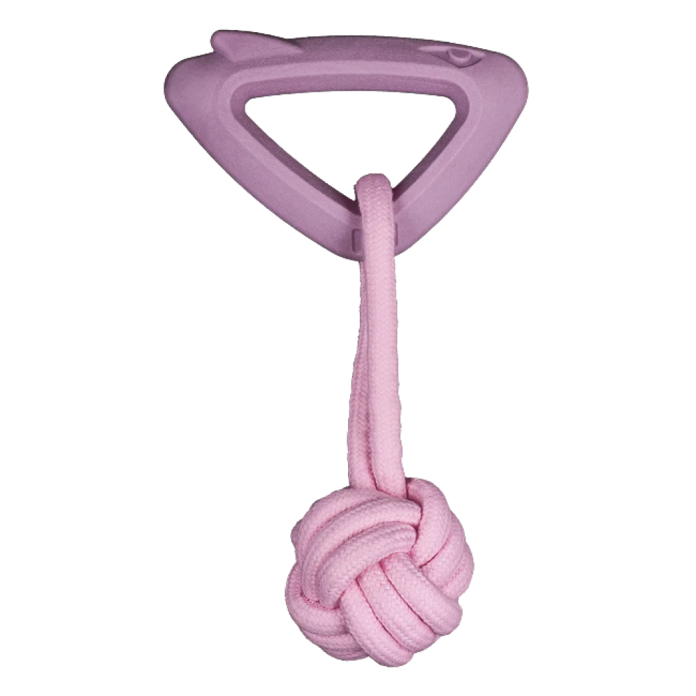 Іграшка AnimAll GrizZzly Baby, акула з канатом, рожева лаванда, 15.8×10.2×2.8 см