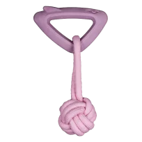 Іграшка AnimAll GrizZzly Baby, акула з канатом, рожева лаванда, 15.8×10.2×2.8 см