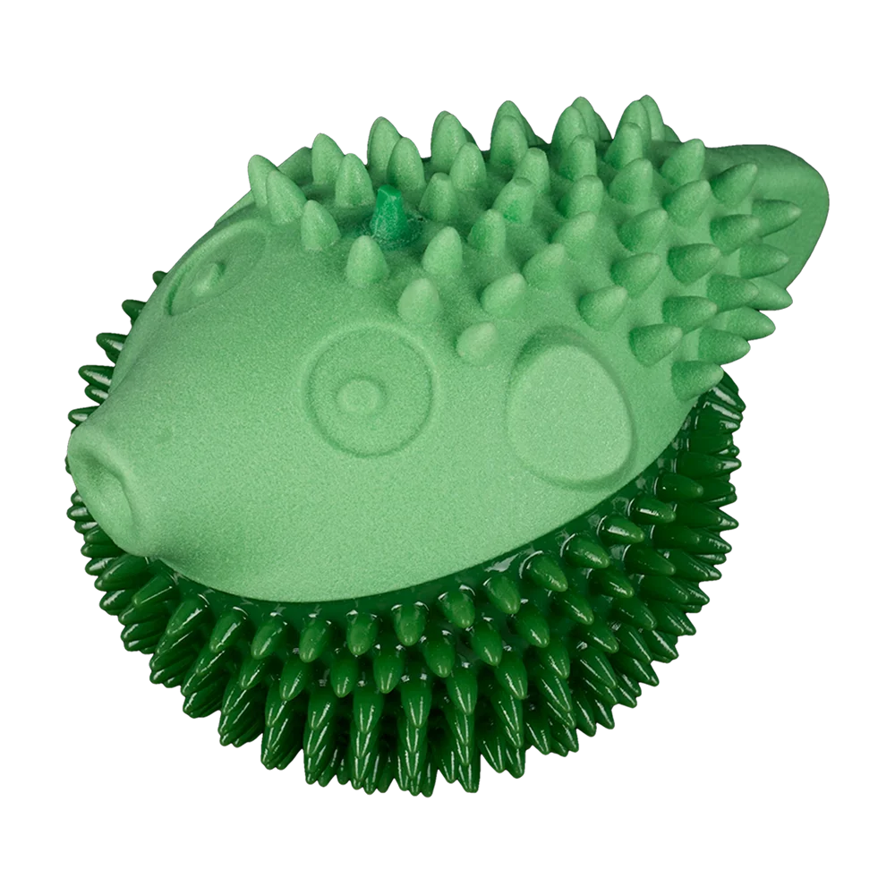 AnimAll GrizZzly Fugu Fish Squeaky Dog Toy, Green, 12.1x9x8.9 cm