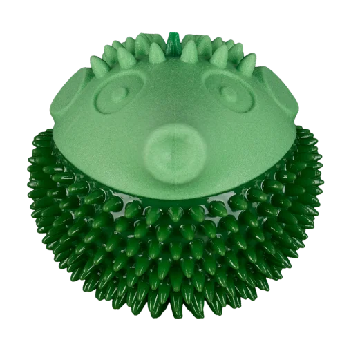 AnimAll GrizZzly Fugu Fish Squeaky Dog Toy, Green, 12.1x9x8.9 cm