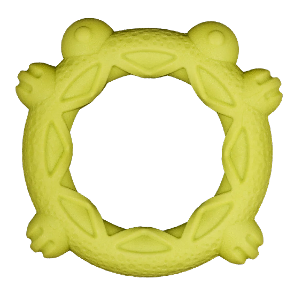 Іграшка AnimAll GrizZzly, кільце-жабка, зелена, S, 12.8×12.8×2.2 см