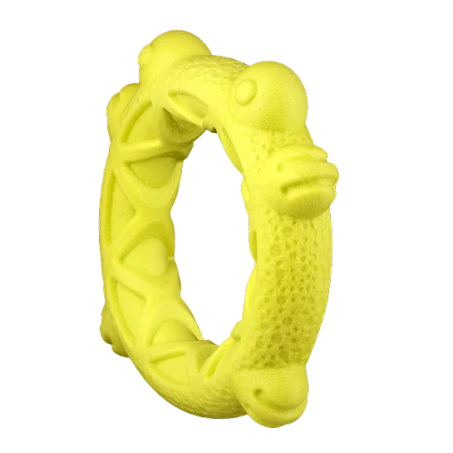 Іграшка AnimAll GrizZzly, кільце-жабка, зелена, S, 12.8×12.8×2.2 см