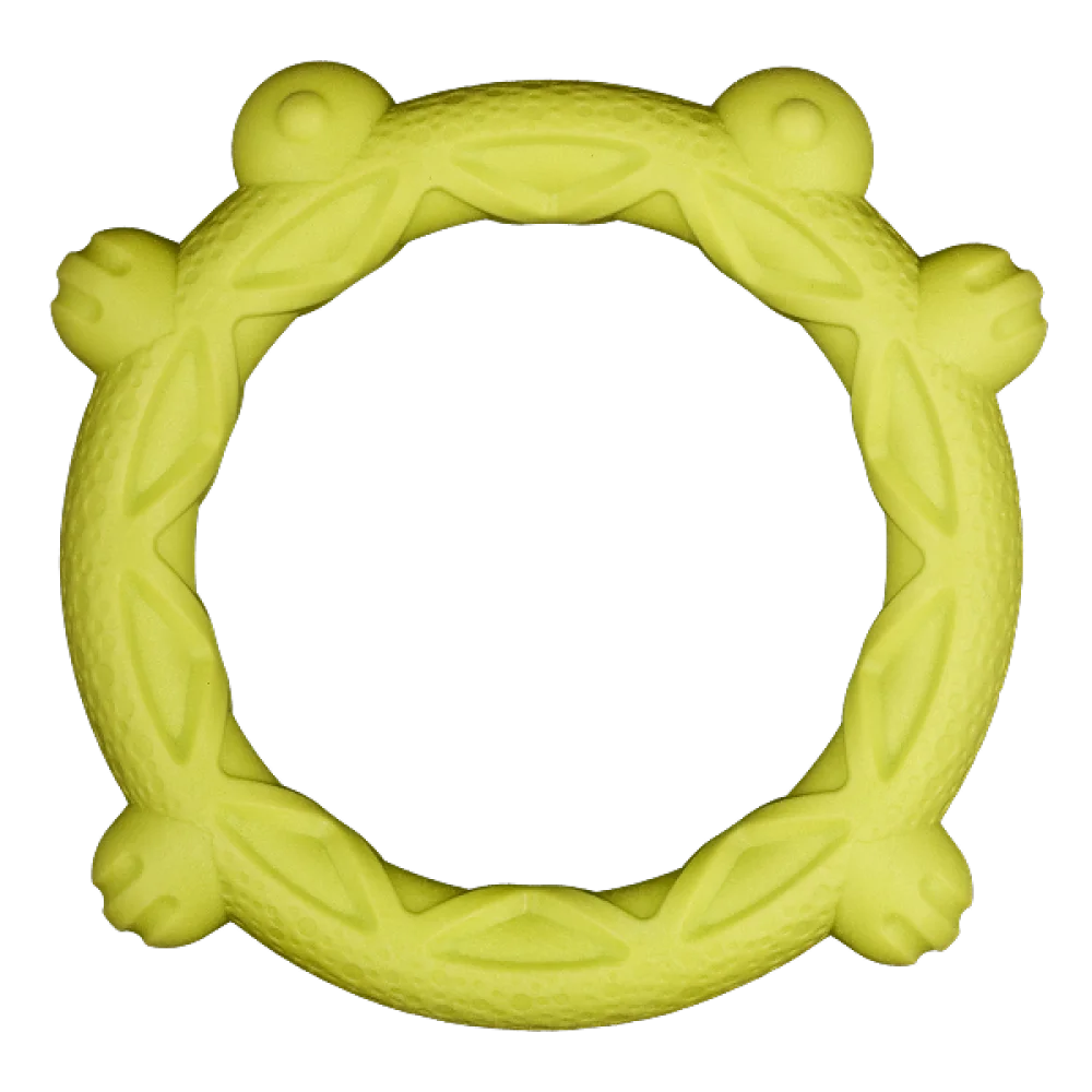 Іграшка AnimAll GrizZzly, кільце-жабка, зелена, M, 16.9×16.4×2.6 см