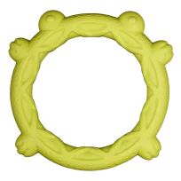 Іграшка AnimAll GrizZzly, кільце-жабка, зелена, M, 16.9×16.4×2.6 см