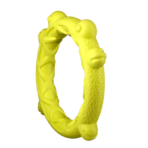 Іграшка AnimAll GrizZzly, кільце-жабка, зелена, M, 16.9×16.4×2.6 см