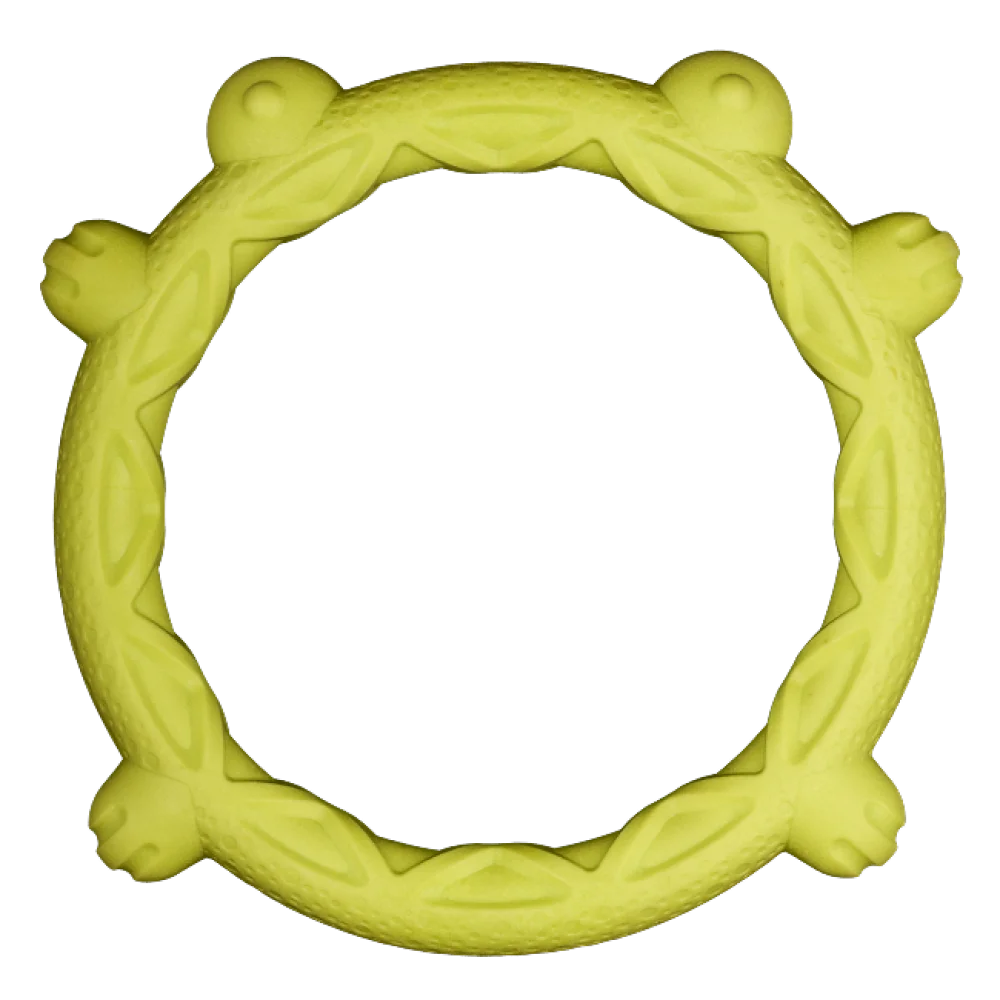 Іграшка AnimAll GrizZzly, кільце-жабка, зелена, L, 23.5×22.8×3 см