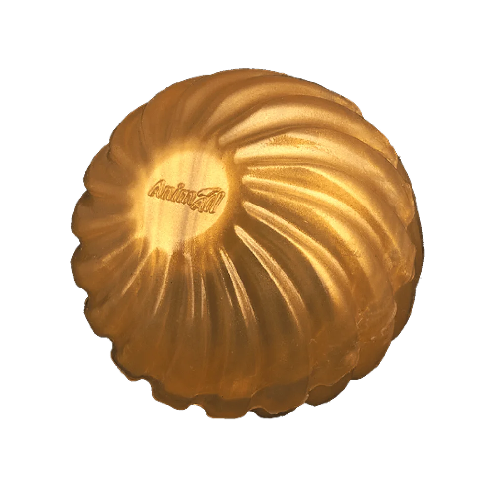 Мʼяч AnimAll Fun для собак хвиля з пищалкою, 45 мм, золотий