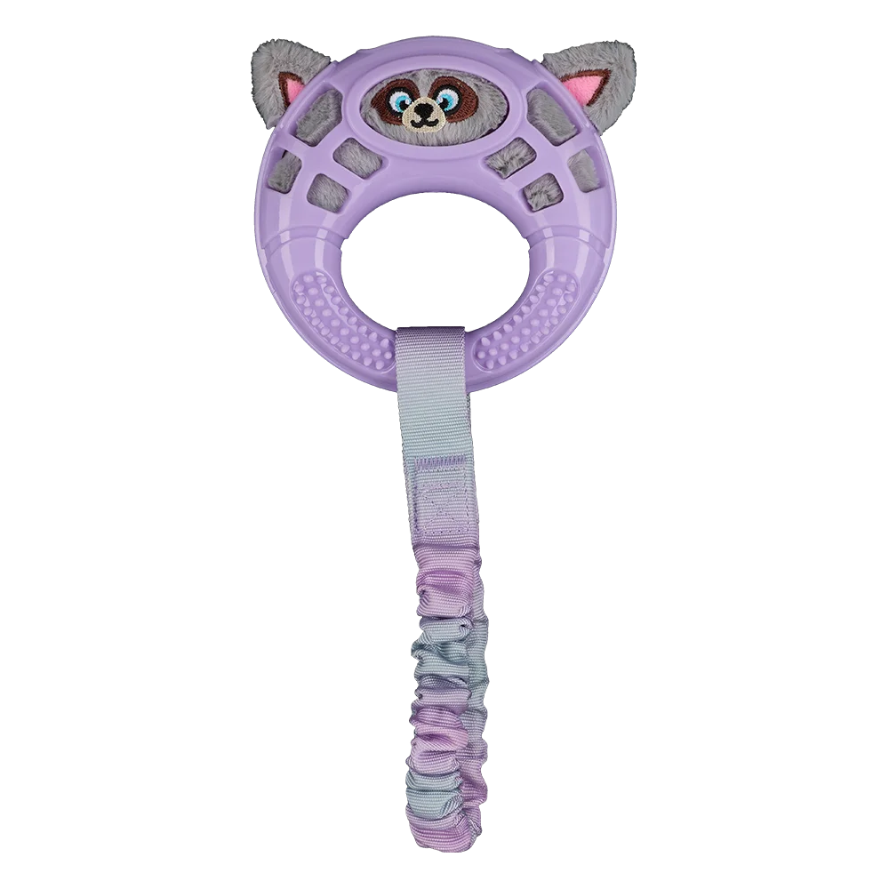 Іграшка AnimAll GrizZzly Єнот із поліестеровим шнуром для собак, колір фіолетовий, 29х13х3,5 см
