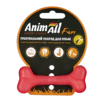 Іграшка AnimAll Fun Тренувальна шипована кістка для собак, з ароматом ванілі, колір помаранчевий, 8 см