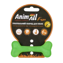 Іграшка AnimAll Fun Тренувальна шипована кістка для собак, з ароматом ванілі, колір зелений, 8 см