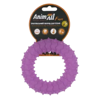 Іграшка AnimAll Fun Тренувальне шиповане кільце для собак, з ароматом ванілі, колір фіолетовий, 12 см