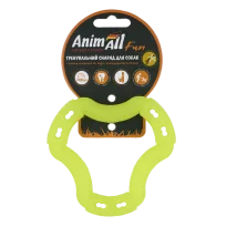 Іграшка AnimAll Fun Тренувальне кільце для собак, з ароматом ванілі, колір жовтий, 12 см