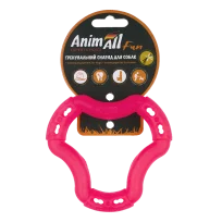 Іграшка AnimAll Fun Тренувальне кільце для собак, з ароматом ванілі, колір кораловий, 12 см