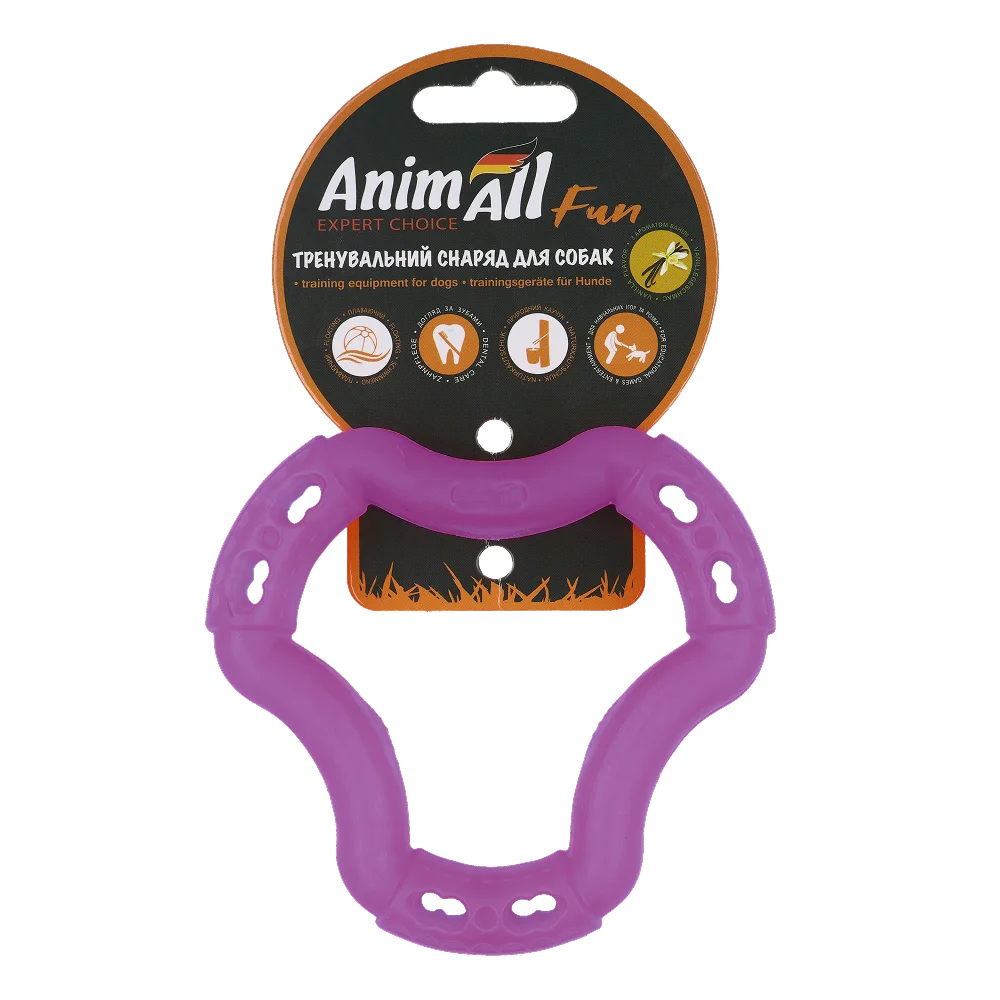 AnimAll Fun Dog Training Ring, Vanilla Scented, Purple, 12 cm