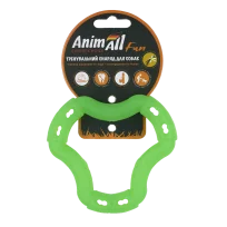 Іграшка AnimAll Fun Тренувальне кільце для собак, з ароматом ванілі, колір зелений, 12 см