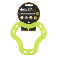 Іграшка AnimAll Fun Тренувальне кільце для собак, з ароматом ванілі, колір жовтий, 15 см