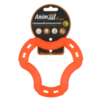 Іграшка AnimAll Fun Тренувальне кільце для собак, з ароматом ванілі, колір помаранчевий, 15 см