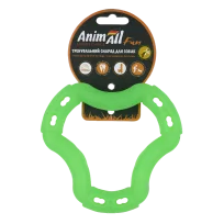 Іграшка AnimAll Fun Тренувальне кільце для собак, з ароматом ванілі, колір зелений, 15 см
