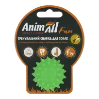 Іграшка AnimAll Fun Тренувальний шипований мʼяч «Каштан» для собак, з ароматом ванілі, колір зелений, 5 см