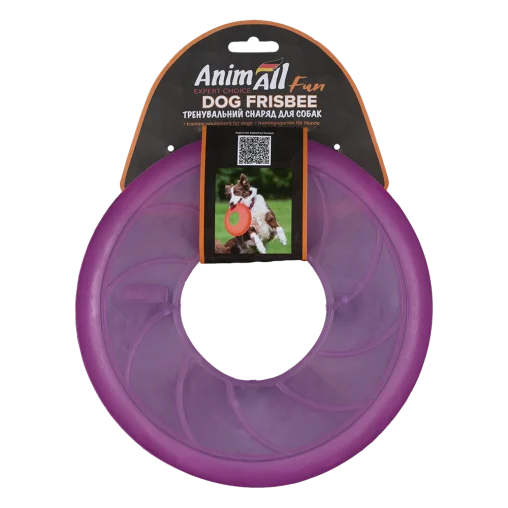 AnimAll Fan Frisbee toy for playing with a dog 22 cm, purple