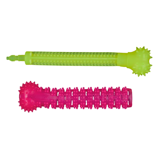 AnimAll Fun Vanilla-Scented Chew Toy Brush-Shaped, Yellow-Pink, 24 cm