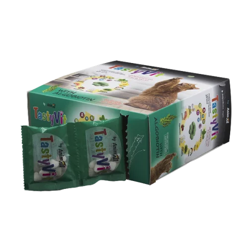 Вітамінізовані ласощі AnimAll TastyVit для котів, з рибою та алгобіотином, 600 штук (50 пакетів по 12 штук)