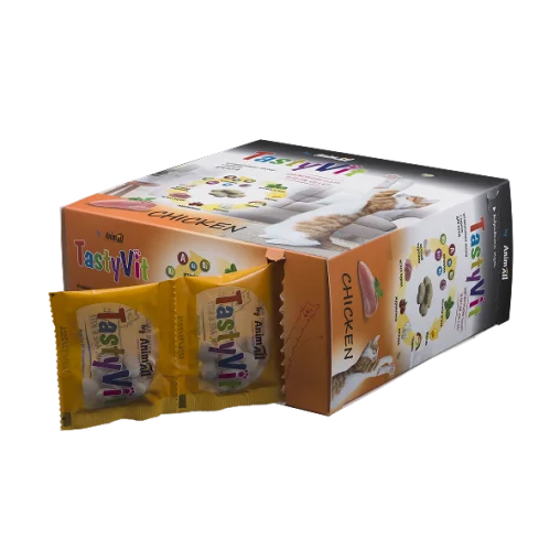 Вітамінізовані ласощі AnimAll TastyVit для котів, з куркою, 600 штук (50 пакетів по 12 штук)
