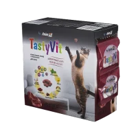 Вітамінізовані ласощі AnimAll TastyVit для котів, з яловичиною, 600 штук (50 пакетів по 12 штук)