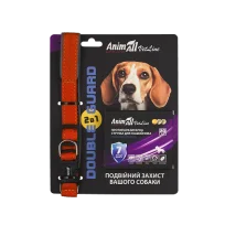 Комплект AnimAll VetLine Double Guard нашийник з протипаразитарною стрічкою, 20 мм, 320 - 400 мм, помаранчевий