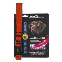 Комплект AnimAll VetLine Double Guard нашийник з протипаразитарною стрічкою, 25 мм, 400 - 500 мм, помаранчевий