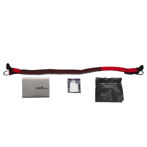 Комплект AnimAll VetLine Double Guard нашийник з протипаразитарною стрічкою, 25 мм, 400 - 500 мм, червоний