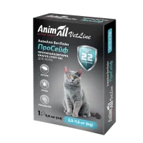 Протипаразитарні краплі AnimAll VetLine ПроСейф спот-он для котів від 2,5 до 7,5 кг, 1 туба 0,9 мл (комбінований)