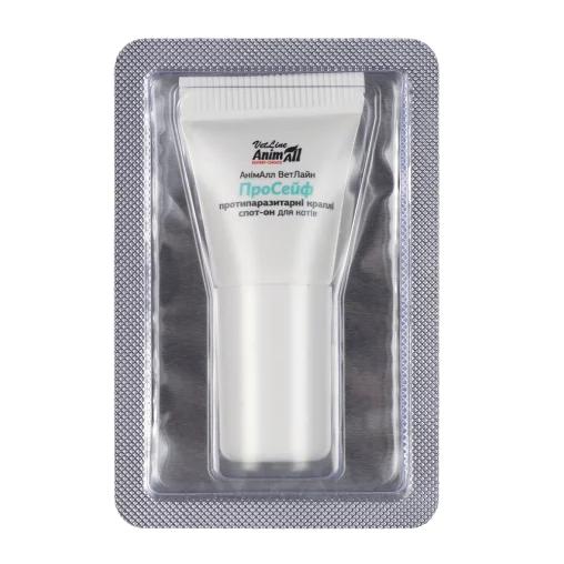 Протипаразитарні краплі AnimAll VetLine ПроСейф спот-он для котів від 2,5 до 7,5 кг, 1 туба 0,9 мл (комбінований)