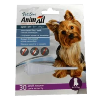 Краплі AnimAll VetLine Spot-On від бліх і кліщів для собак вагою 4-10 кг