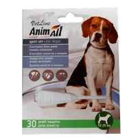 Краплі AnimAll VetLine Spot-On від бліх і кліщів для собак вагою 10-20 кг