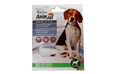 AnimAll VetLine Spot-On flea and tick drops for dogs weighing 10-20 kg