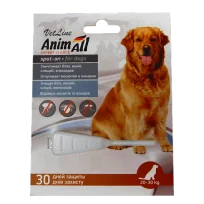 Краплі AnimAll VetLine Spot-On від бліх і кліщів для собак вагою 20-30 кг