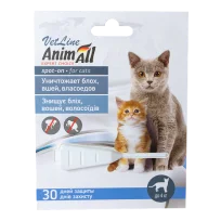 Краплі AnimAll VetLine Спот он проти бліх, вошей, волосоїдів, для котів до 4 кг, 0.5 мл