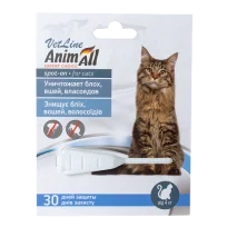 Краплі AnimAll VetLine Спот-Он проти бліх, вошей, волосоїдів, для котів від 4 до 10 кг, 1 мл