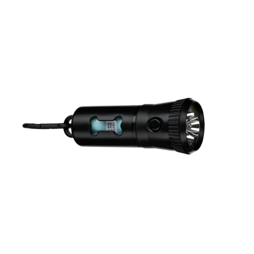 Диспенсер-ліхтарик AnimAll зі змінними пакетами, колір чорний, 3 рулон | 15 пакетів