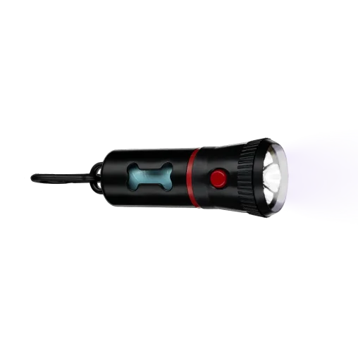 Диспенсер-ліхтарик AnimAll зі змінними пакетами, колір червоний, 3 рулон | 15 пакетів