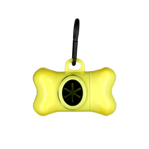 Диспенсер AnimAll зі змінними пакетами, колір жовтий, 1 рулон | 15 пакетів