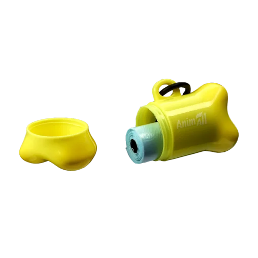 Диспенсер AnimAll зі змінними пакетами, колір жовтий, 1 рулон | 15 пакетів